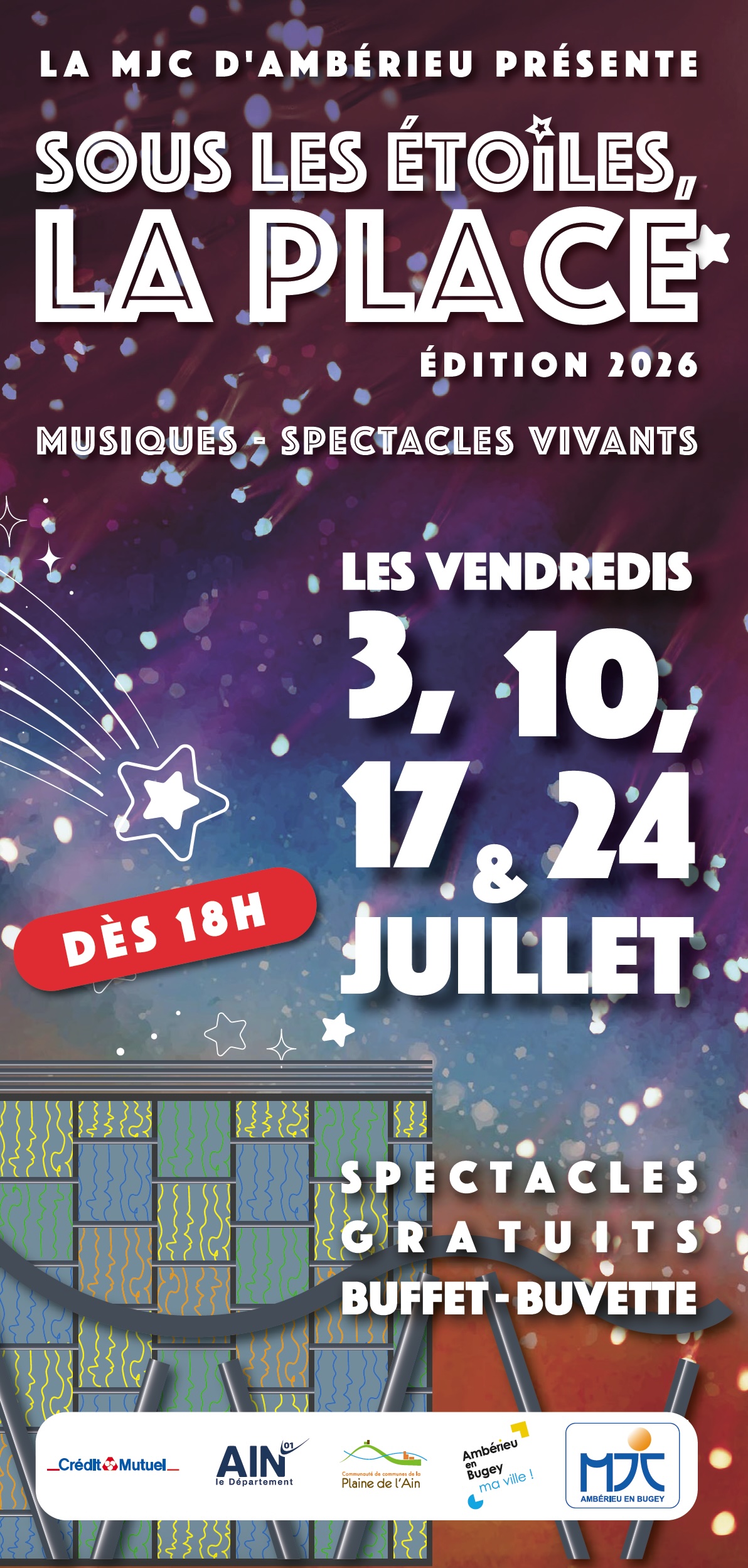 Vendredi 3,10, 17 et 24 juillet